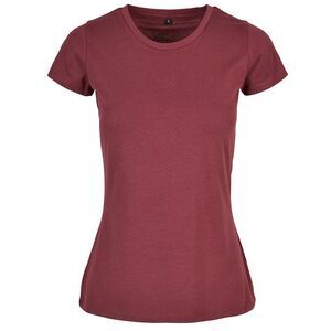 Build Your Brand Womens/Ladies Basic T-Shirt / Cherry